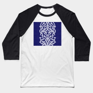 Indigo Large Arabesque Baseball T-Shirt